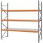 Weitspannregal Grundregal FORTIS, 2.500×2.500×800 mm, verzinkt