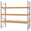 Weitspannregal Grundregal FORTIS, 2.500×2.500×800 mm, Spanplatte