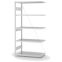 Fachbodenregal Anbauregal ORION PLUS, 2.000×1.000×500 mm, lichtgrau