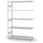 Fachbodenregal Anbauregal ORION PLUS, 2.000×1.300×500 mm, lichtgrau