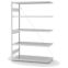 Fachbodenregal Anbauregal ORION PLUS, 2.000×1.300×600 mm, lichtgrau