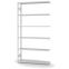 Fachbodenregal Anbauregal ORION PLUS, 2.500×1.300×300 mm, lichtgrau