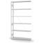 Fachbodenregal Anbauregal ORION PLUS, 2.500×1.300×300 mm, lichtgrau