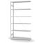 Fachbodenregal Anbauregal ORION PLUS, 2.500×1.300×400 mm, lichtgrau