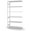 Fachbodenregal Anbauregal ORION PLUS, 2.500×1.300×500 mm, lichtgrau