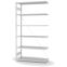 Fachbodenregal Anbauregal ORION PLUS, 2.500×1.300×500 mm, lichtgrau