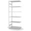 Antibakterielles Regal Anbauregal ORION PLUS, 2.500×1.000×600 mm, verkehrsweiss