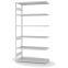 Fachbodenregal Anbauregal ORION PLUS, 2.500×1.300×600 mm, lichtgrau