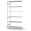 Fachbodenregal Anbauregal ORION PLUS, 2.500×1.300×600 mm, lichtgrau