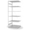 Antibakterielles Regal Anbauregal ORION PLUS, 2.500×1.000×800 mm, verkehrsweiss