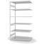 Fachbodenregal Anbauregal ORION PLUS, 2.500×1.300×800 mm, lichtgrau