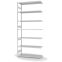 Fachbodenregal Anbauregal ORION PLUS, 3.000×1.300×500 mm, lichtgrau