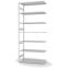 Fachbodenregal Anbauregal ORION PLUS, 3.000×1.300×600 mm, lichtgrau