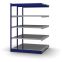 Fachboden-Rohrregal Anbauregal RR, 2.000×1.325×600 mm, verzinkt