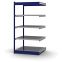Fachboden-Rohrregal Anbauregal RR, 2.000×1.025×800 mm, verzinkt