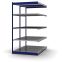 Fachboden-Rohrregal Anbauregal RR, 2.000×1.325×800 mm, verzinkt