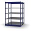 Fachboden-Rohrregal Grundregal RR, 2.000×1.325×600 mm, verzinkt