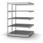 Fachboden-Rohrregal Anbauregal RR, 2.000×1.025×500 mm, verzinkt