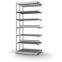 Fachboden-Rohrregal Anbauregal RR, 2.500×1.025×800 mm, verzinkt