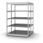 Fachboden-Rohrregal Grundregal RR, 2.000×1.025×500 mm, verzinkt