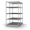 Fachboden-Rohrregal Grundregal RR, 2.000×1.025×600 mm, verzinkt
