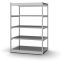 Fachboden-Rohrregal Grundregal RR, 2.000×1.025×600 mm, verzinkt