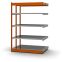 Fachboden-Rohrregal Grundregal RR, 3.000×1.025×800 mm, verzinkt