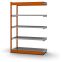 Fachboden-Rohrregal Grundregal RR, 3.000×1.325×800 mm, verzinkt