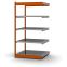 Fachboden-Rohrregal Anbauregal RR, 2.000×1.025×400 mm, verzinkt