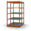 Fachboden-Rohrregal Anbauregal RR, 3.000×1.025×800 mm, verzinkt
