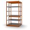 Fachboden-Rohrregal Grundregal RR, 2.000×1.325×600 mm, verzinkt