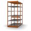 Fachboden-Rohrregal Grundregal RR, 2.500×1.025×400 mm, verzinkt