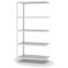 Fachbodenregal Anbauregal WR, 2.000×1.000×500 mm, lichtgrau