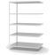 Fachbodenregal Anbauregal WR, 2.000×1.300×800 mm, lichtgrau