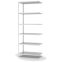 Fachbodenregal Anbauregal WR, 2.500×1.000×500 mm, lichtgrau