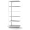 Fachbodenregal Anbauregal WR, 2.500×1.000×600 mm, lichtgrau