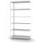 Fachbodenregal Anbauregal WR, 2.500×1.300×600 mm, lichtgrau