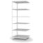 Fachbodenregal Anbauregal WR, 2.500×1.000×800 mm, lichtgrau