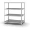 Fachbodenregal Grundregal WR, 1.500×1.300×800 mm, lichtgrau