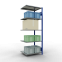 Schwerlastregal Anbauregal 2000x750x600 mm, 5 Fachböden, 150 kg Fachlast, Längenriegel, RAL 5010 enzianblau/verzinkt