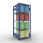 Schwerlastregal Grundregal 2000x750x800 mm, 5 Fachböden, 150 kg Fachlast, Längenriegel, RAL 5010 enzianblau/verzinkt
