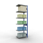 Schwerlastregal Anbauregal 2500x750x500 mm (HxBxT), 6 Fachböden, 250 kg Fachlast, Längenriegel, RAL 5010 enzianblau/verzinkt