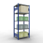 Schwerlastregal Grundregal 2000x750x600 mm (HxBxT), 5 Fachböden, 250 kg Fachlast, Längenriegel, RAL 5010 enzianblau/verzinkt