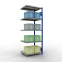 Schwerlastregal Anbauregal 2000x750x600 mm (HxBxT), 5 Fachböden, 250 kg Fachlast, Längenriegel, RAL 5010 enzianblau/verzinkt