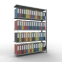 Büroregal Steckregal Anbauregal 1800x1300x300 mm, 5 Fachböden, 85 kg Fachlast, Kreuzstrebe, verzinkt, ohne Anschlagleiste