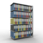 Büroregal Steckregal Anbauregal , 2000x1300x600 mm, 6 Fachböden, 150 kg Fachlast, Längenriegel, verzinkt, mit Mittelanschlag