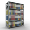 Büroregal Steckregal Grundregal , 1800x1300x600 mm, 5 Fachböden, 150 kg Fachlast, Längenriegel, verzinkt, ohne Mittelanschlag, T-Profil Ständerrahmen MULTIplus vormontiert