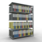 Büroregal Steckregal Anbauregal , 1800x1300x600 mm, 5 Fachböden, 150 kg Fachlast, Längenriegel, verzinkt, ohne Mittelanschlag, T-Profil Ständerrahmen MULTIplus vormontiert