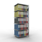 Büroregal Steckregal Anbauregal , 2000x750x600 mm, 6 Fachböden, 150 kg Fachlast, Längenriegel, verzinkt, ohne Mittelanschlag, T-Profil Ständerrahmen MULTIplus vormontiert
