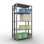 Schwerlastregal Doppel-Grundregal 2000x1000x(2x300) mm, 2x5 Fachböden, 150 kg Fachlast, Längenriegel, verzinkt